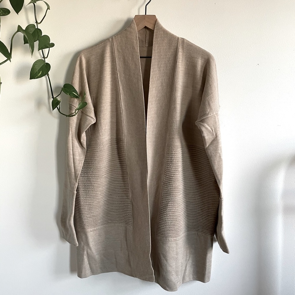 Lululemon Sit in Lotus cardigan in beige size 6